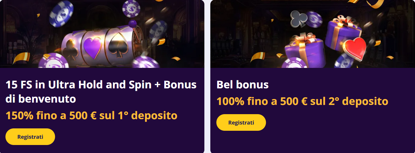 Pacchetto di Benvenuto Stellare Casino - Fino a 2000€ di Bonus